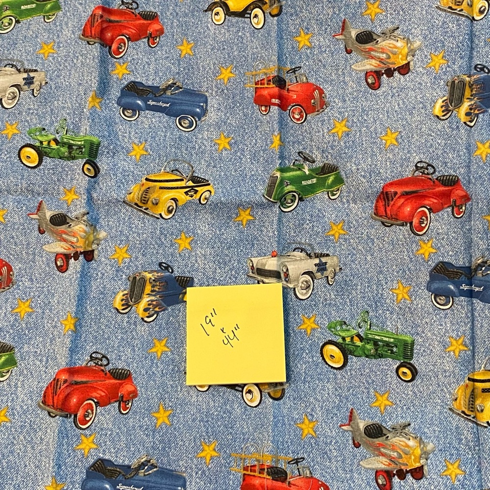 Colorful Vintage Car Pattern Kids Toy Fabric
